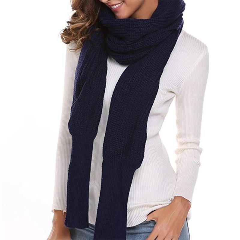 kaufsy | Herbst- und Wintermode gehäkelter Strickschal mit Ärmeln