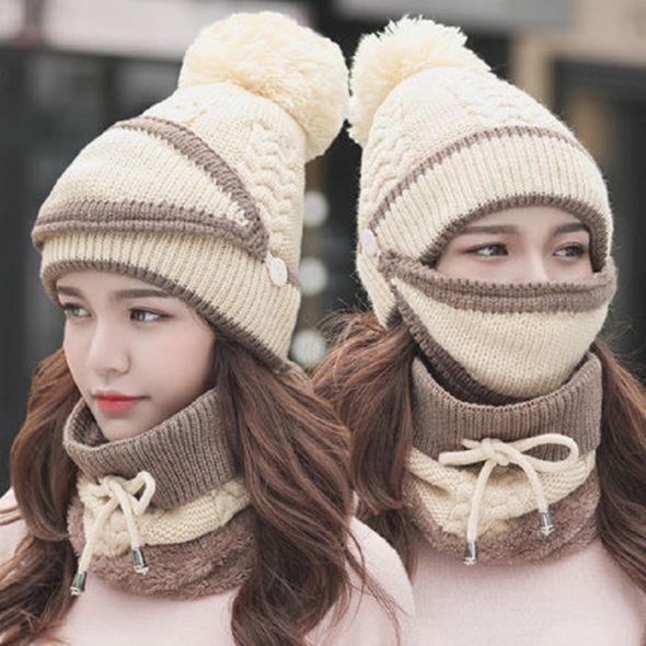 kaufsy | 3PCS Damen Winter Schal Set