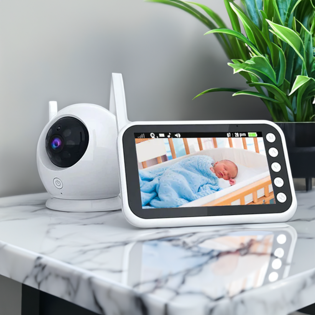 Intelligentes Babyphone mit HD-Kamera, Nachtsicht & App-Steuerung