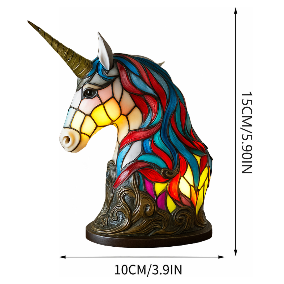 LeuchtEinhorn - handgefertigte Lampe, die Herzen erstrahlen lässt