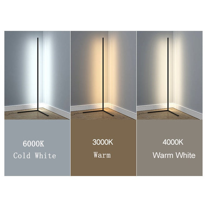 Schlanke LED Ecklampe, dimmbar, Wohnzimmer & Schlafzimmer
