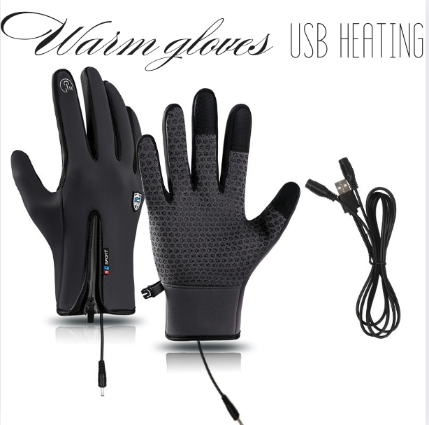 Outdoor Heizhandschuhe, wind- & wasserdicht, USB, Touchscreen