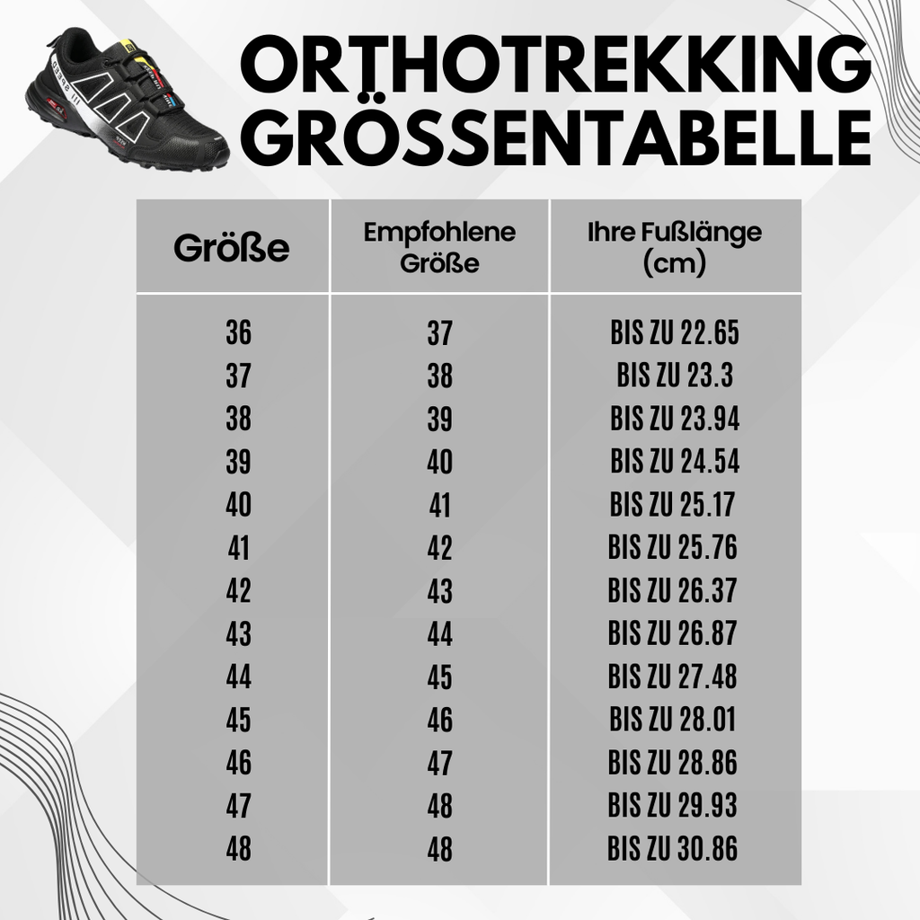 OrthoTrekking - Orthopädische schmerzlindernde Wanderschuhe