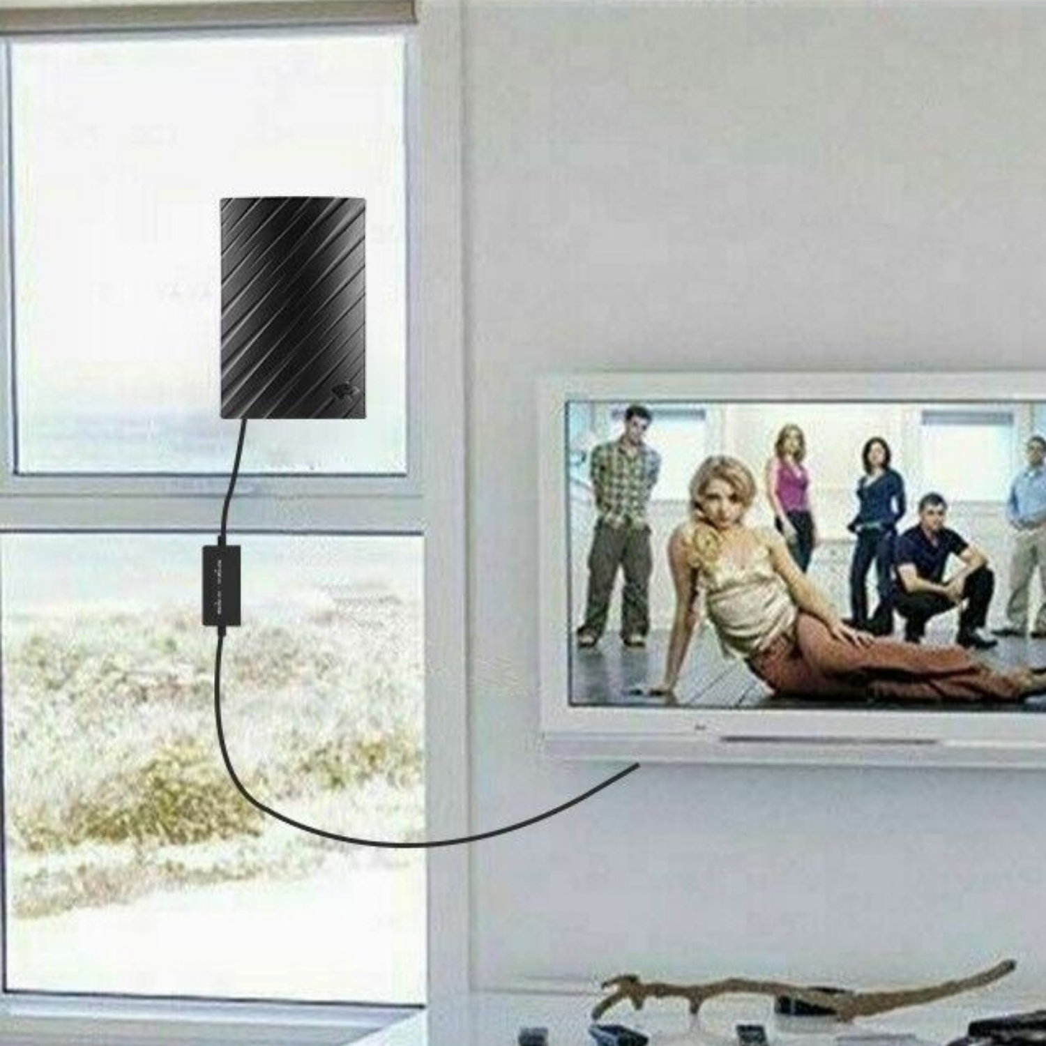 TV-Antenne Indoor, 4K, Langstrecken, digitale Empfangsantenne