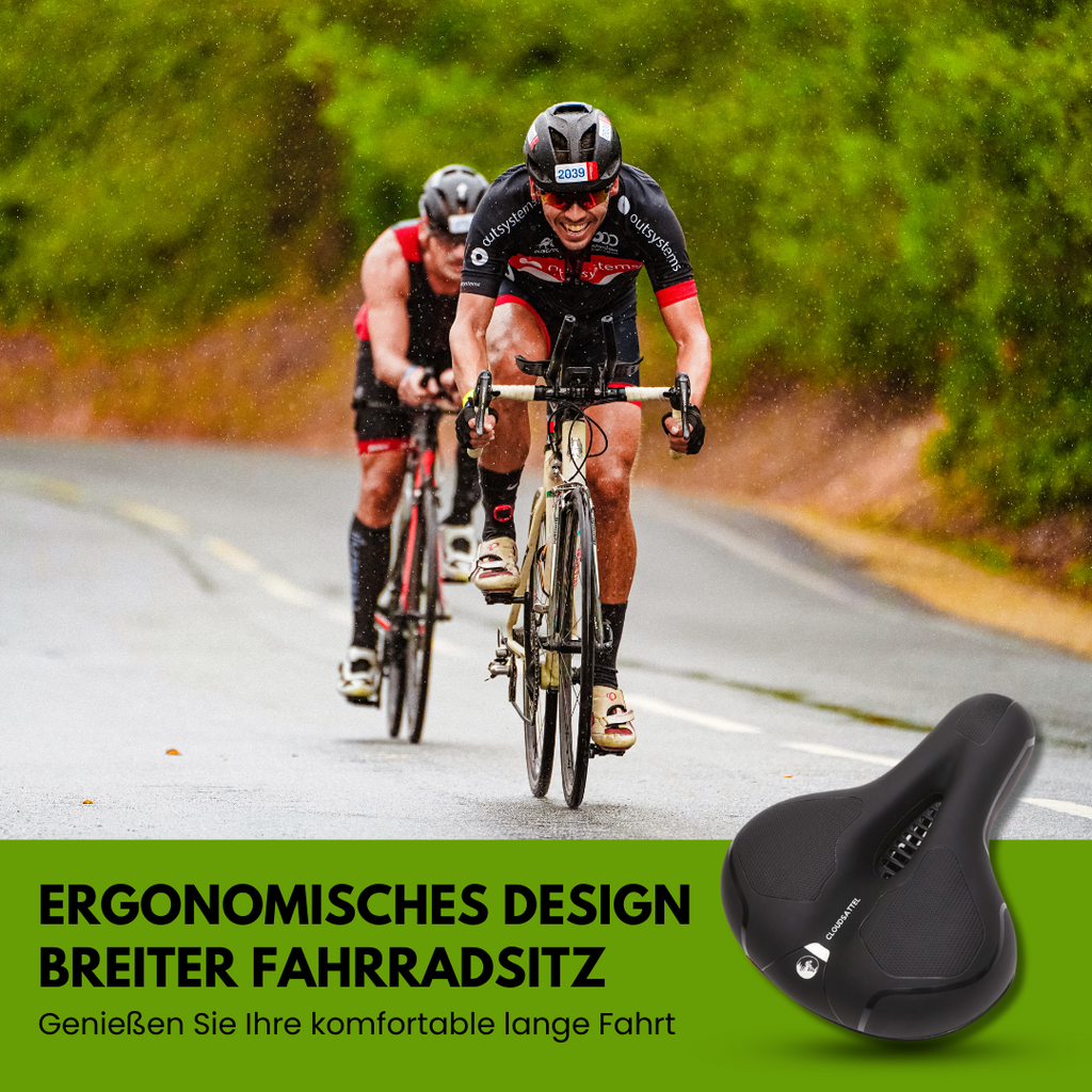 Cloudsattel - orthopädischer schmerzlindernder Radsattel für alle Fahrräder