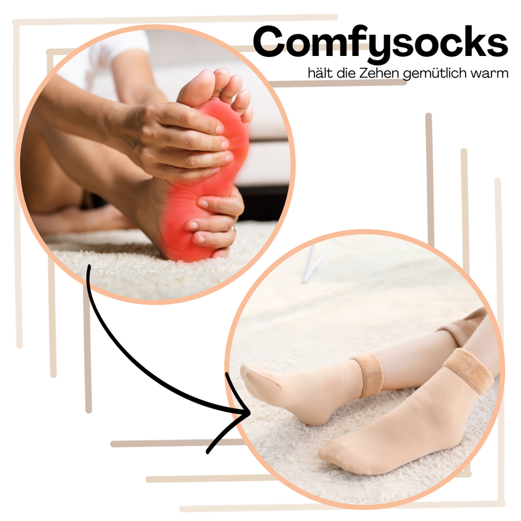 4er Set Comfysocks Thermosocken - Unisex Einheitsgröße - für warme Fußmomente