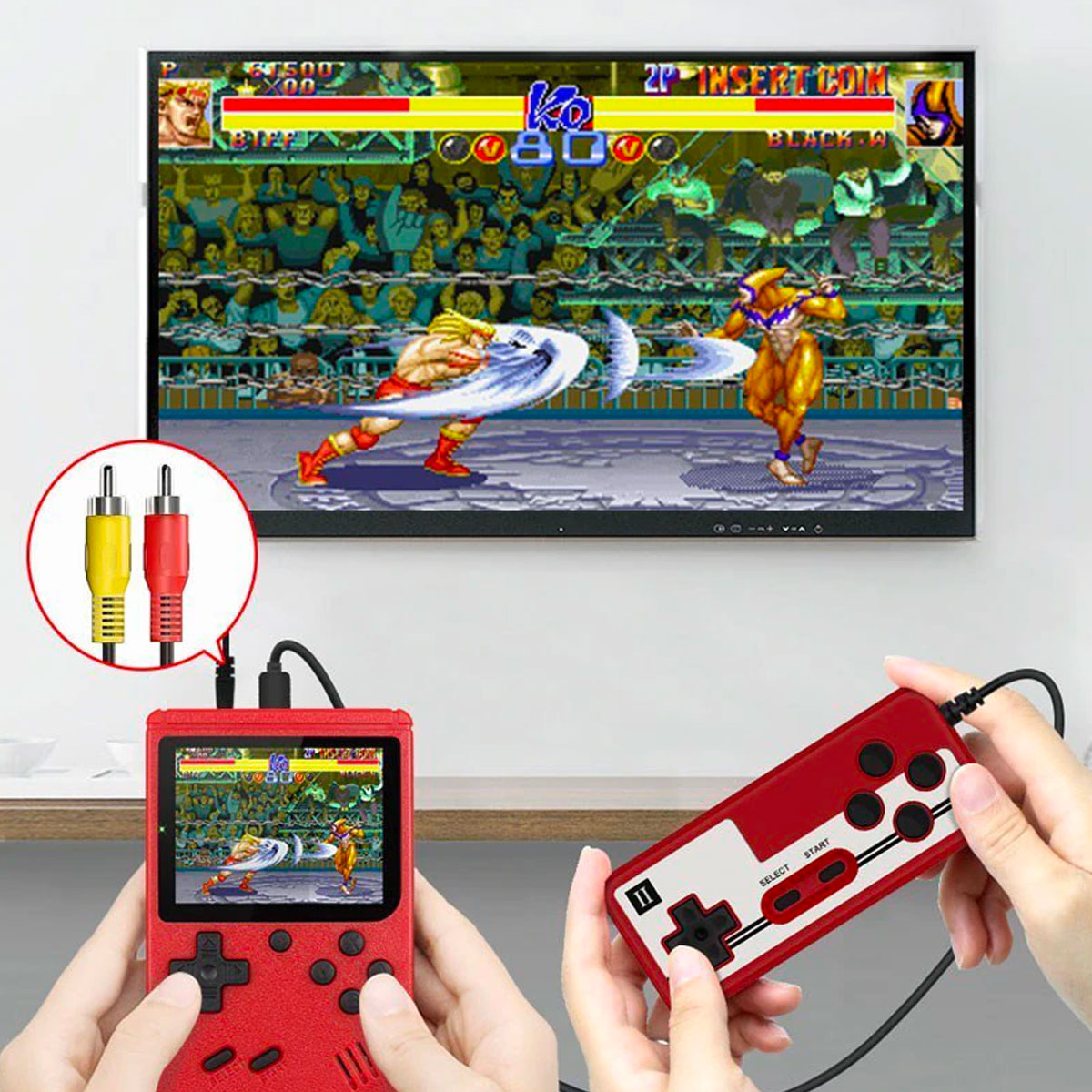 Retro Handheld Spielekonsole mit 400 integrierten Spielen