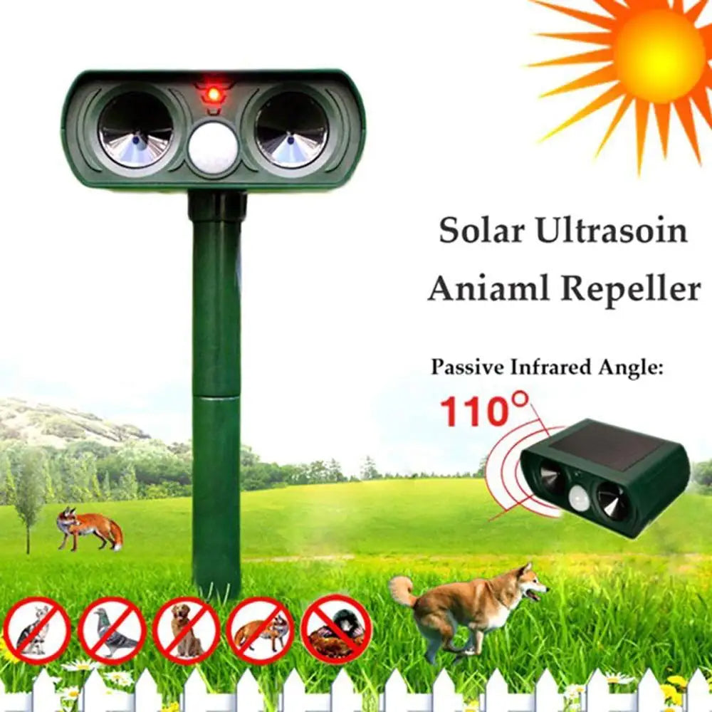 kaufsy | Ultraschall Vogel + Schädling Abwehr Solarbetrieben - Lange Reichweite