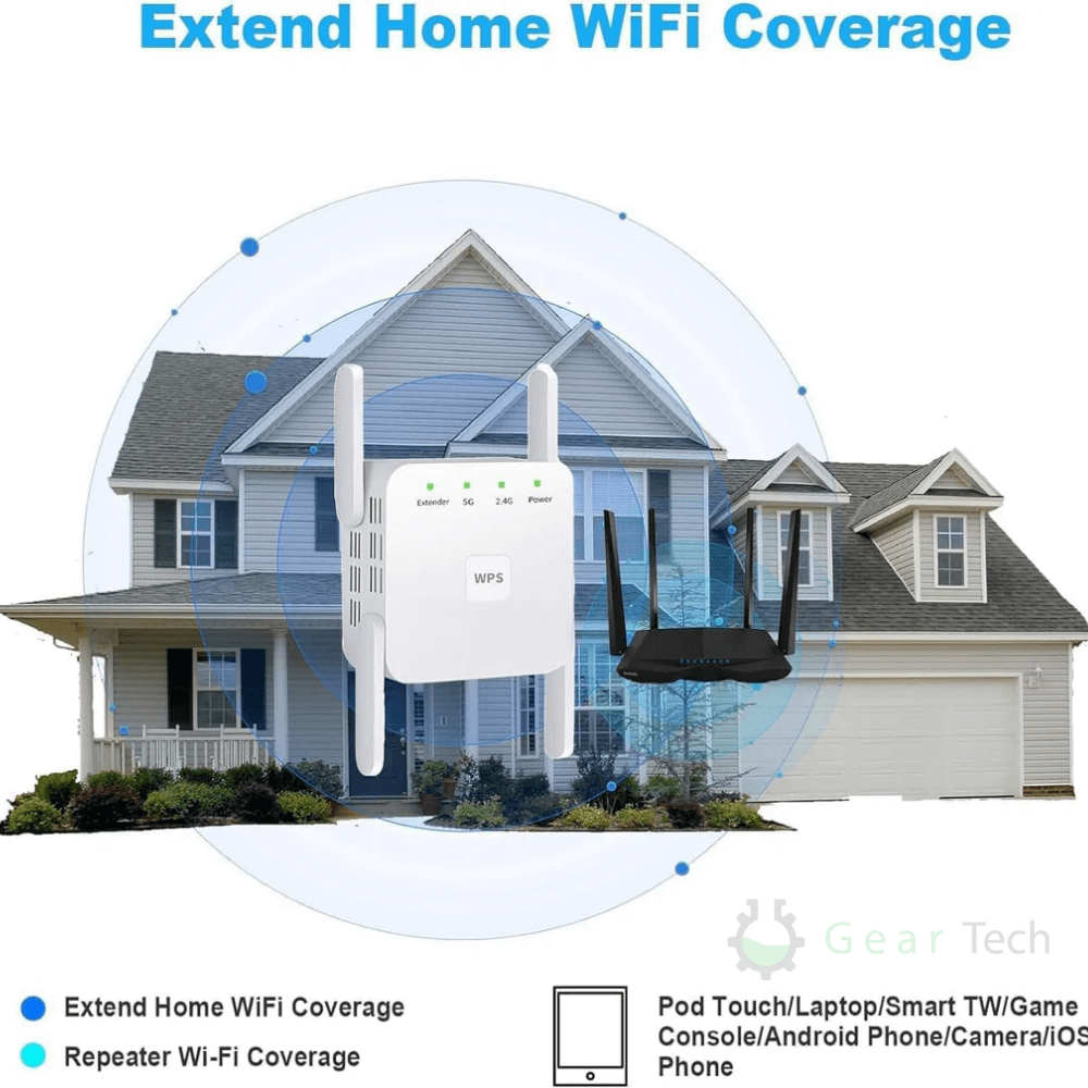 WiFi Verstärker, Dual-Band, kabelloser Signal Extender