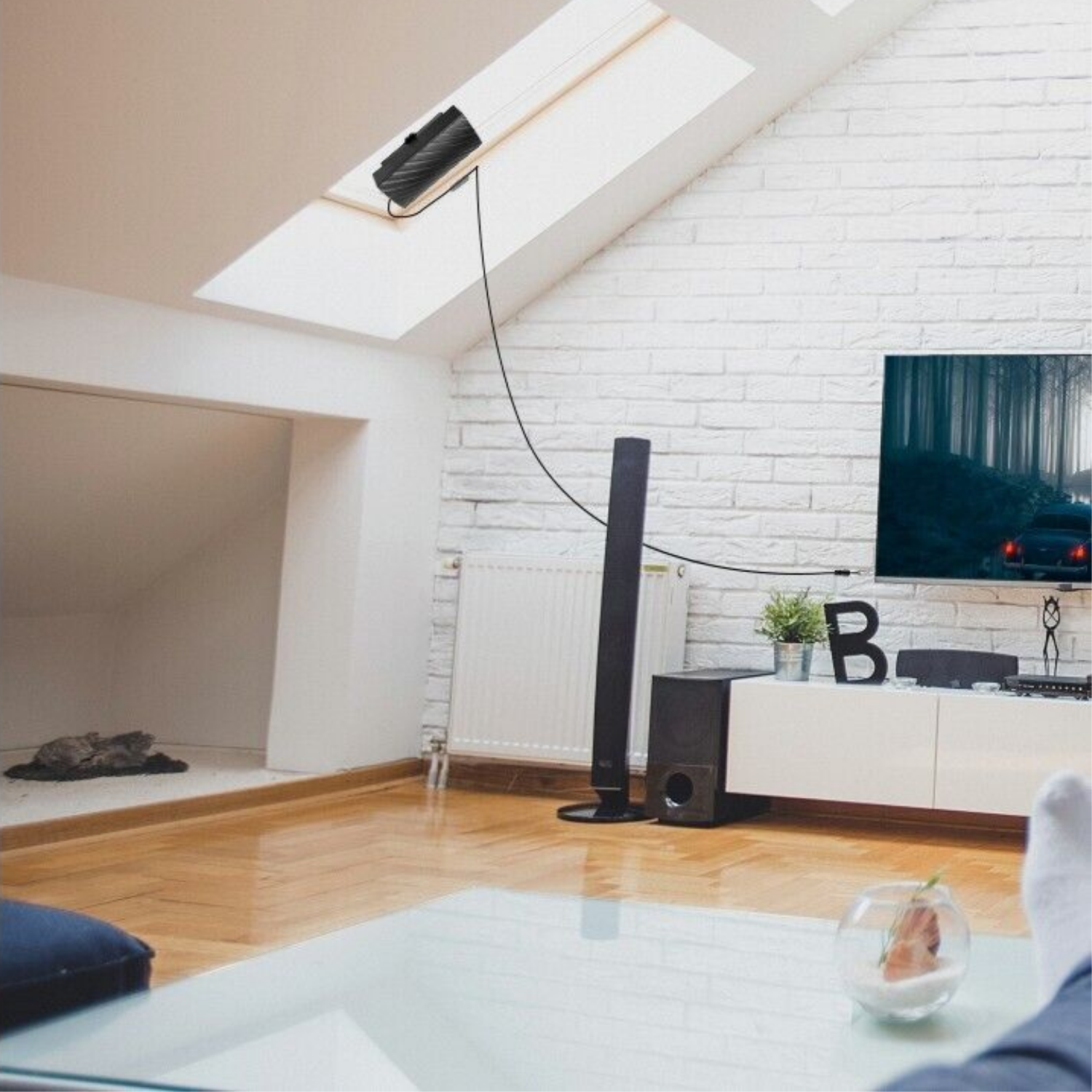 TV-Antenne Indoor, 4K, Langstrecken, digitale Empfangsantenne