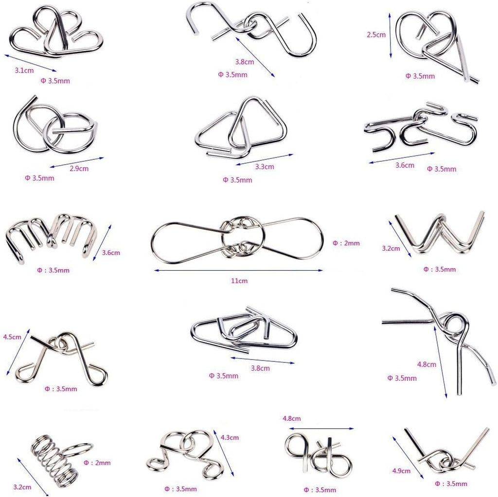 Metall-Puzzle-Ring-Set