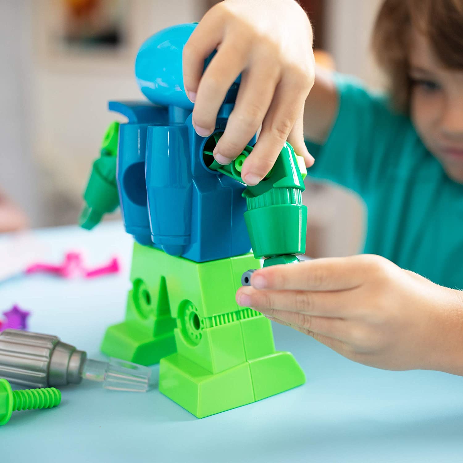 Bauspielzeug Roboter für Kinder, Engineering Lernspielzeug