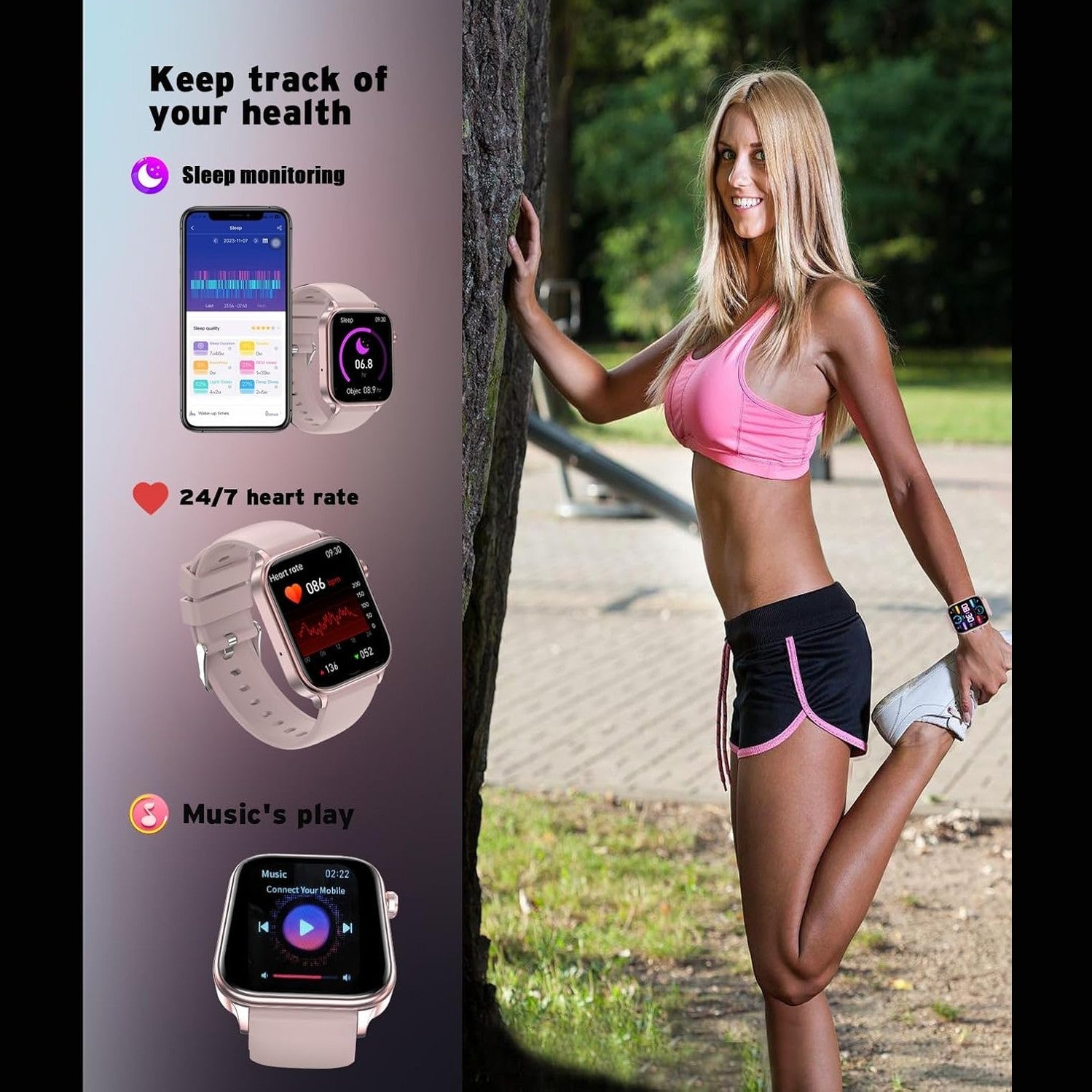 Smartwatch mit ECG, Fitness- & Alltagsfunktionen