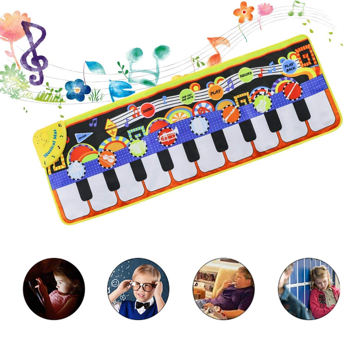 Musikalische Spielmatte für Kinder, Instrumente & Spaß