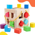 Montessori Formen und Farben Beschäftigungswürfel aus Holz