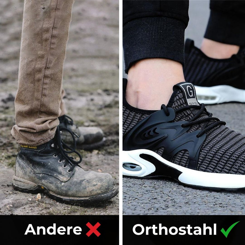 Orthostahl - ergonomischer und schmerzlindernder Sicherheitsschuh - Zertifiziert nach EN ISO 20345