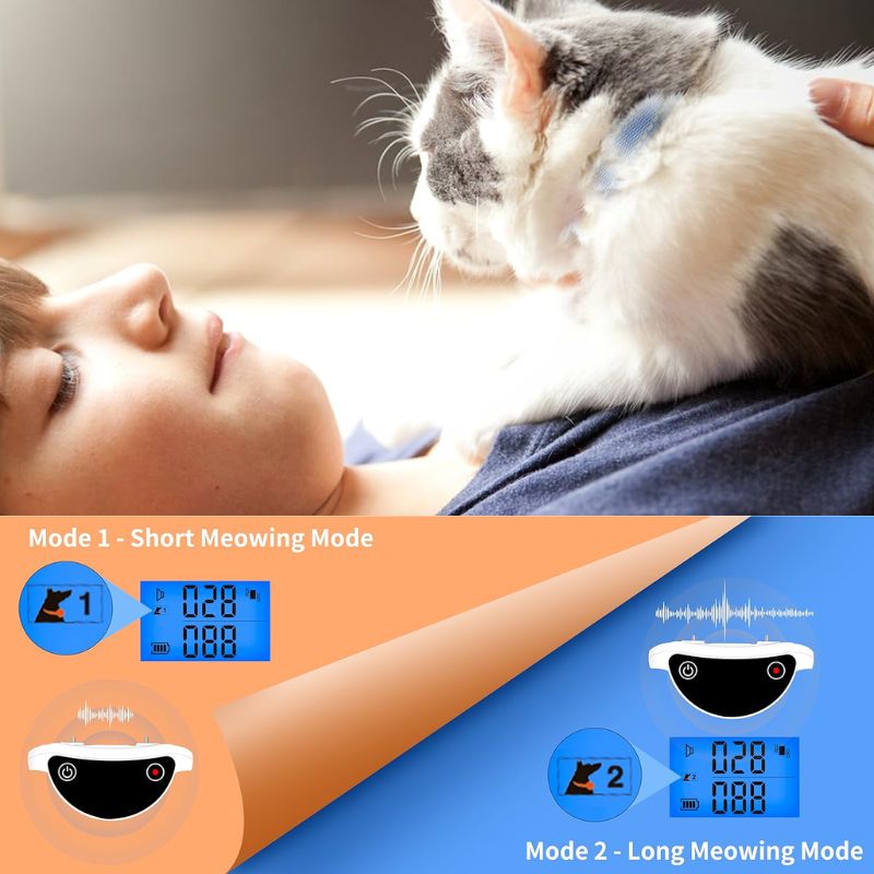 kaufsy | Katzen-Schockhalsband mit Fernbedienung für effektive Miaukontrolle