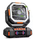 kaufsy | Wiederaufladbarer Campingventilator mit 40000mAh Akku & LED Laterne – F22
