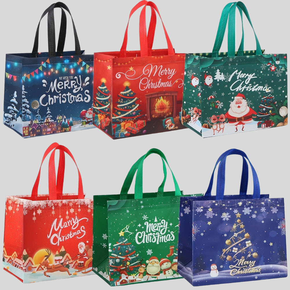 Weihnachtstaschen wiederverwendbar, große Tote für Geschenke