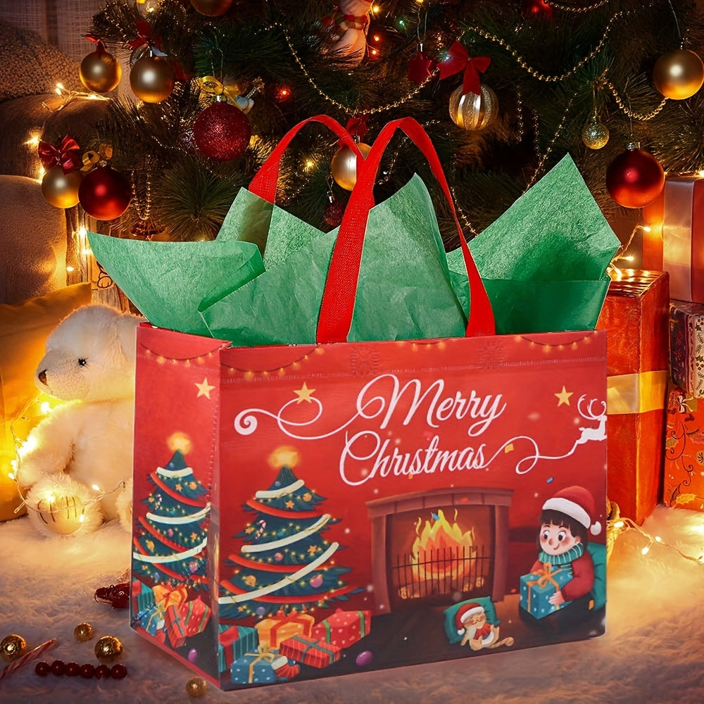 Weihnachtstaschen wiederverwendbar, große Tote für Geschenke