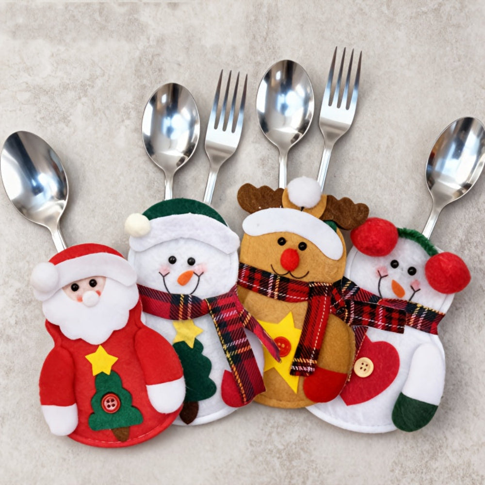 Weihnachtliche Tischdekoration, Besteckhalter Set, festlich