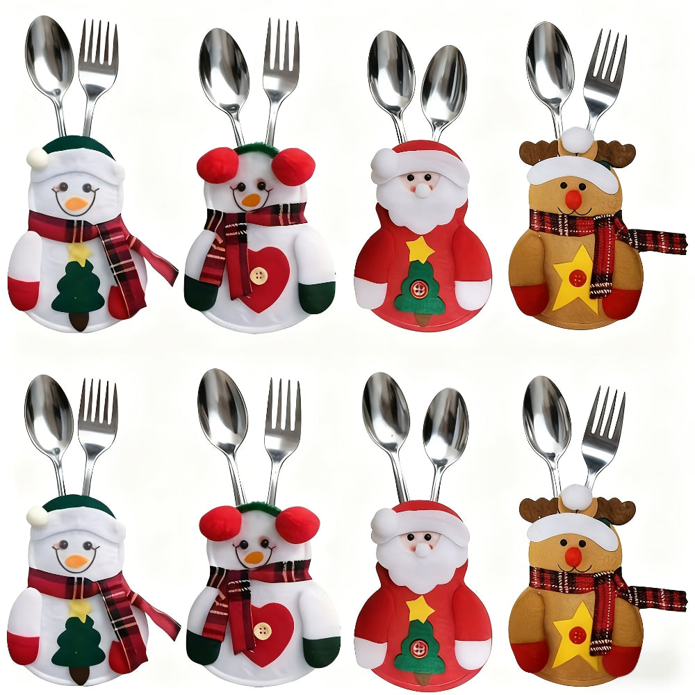 Weihnachtliche Tischdekoration, Besteckhalter Set, festlich
