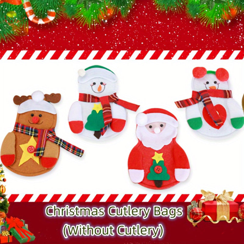 Weihnachtliche Tischdekoration, Besteckhalter Set, festlich