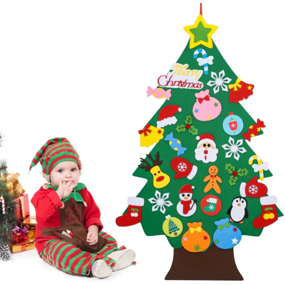 Weihnachtsbaum Filz-Aktivitätsset, Kinder-Ornamente & Lichter