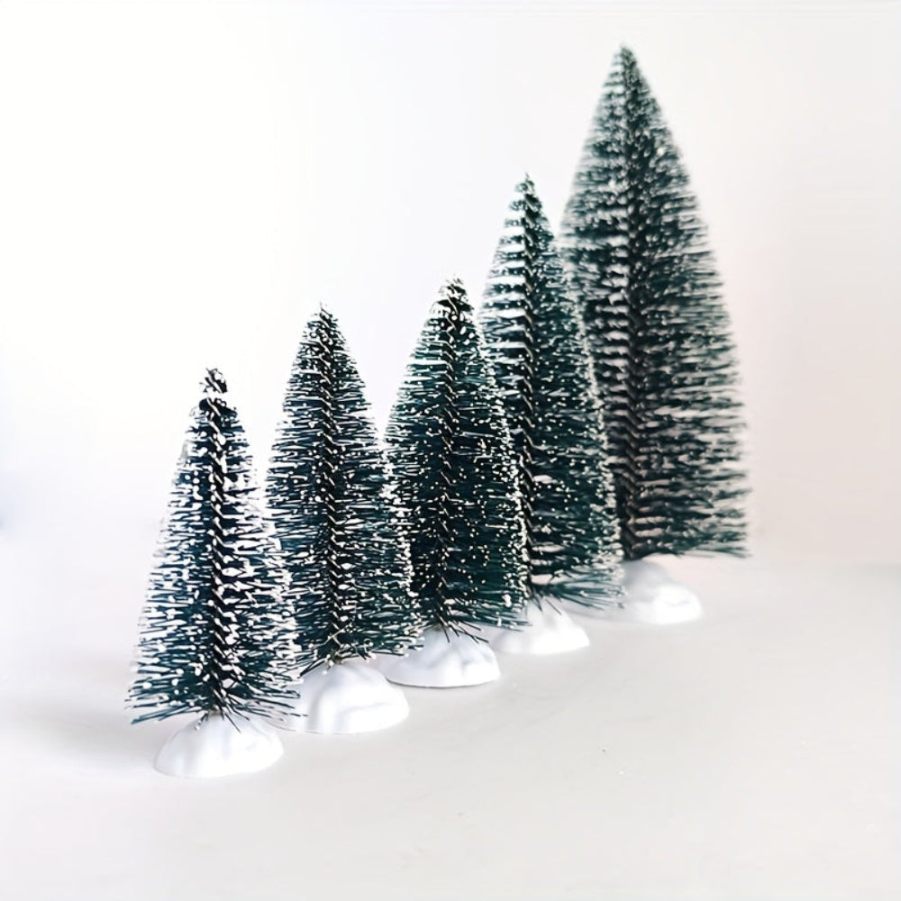 Mini Weihnachtsbaum Set, Tannenbaum Schnee Tischdekoration