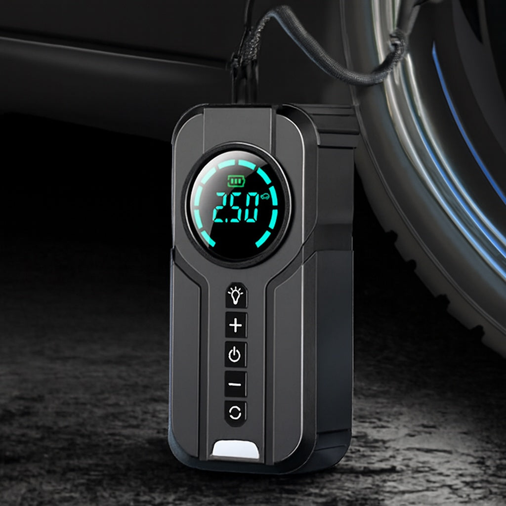 Kompakte Auto-Luftpumpe, Starthilfe, LED Licht