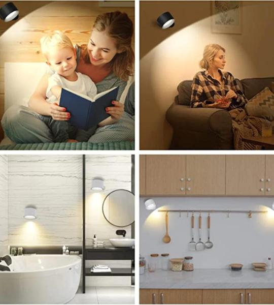 LED Wandlampe mit Fernbedienung & Touch, dimmbar, 3 Farbtemperaturen