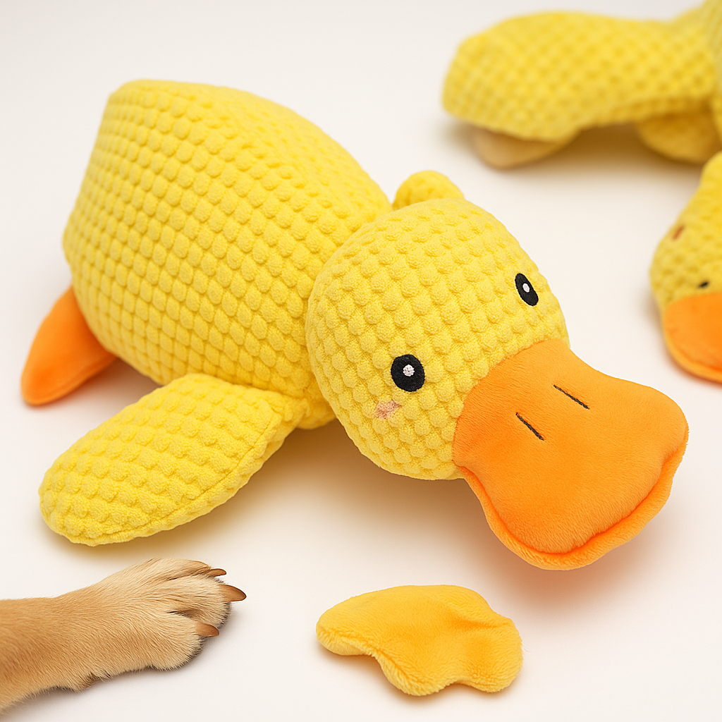 Hundespielzeug, weicher Plüsch-Enten-Kauspielzeug