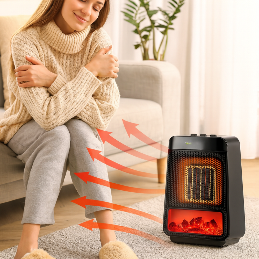 Energieeffizienter Elektroheizer mit verstellbarem Thermostat