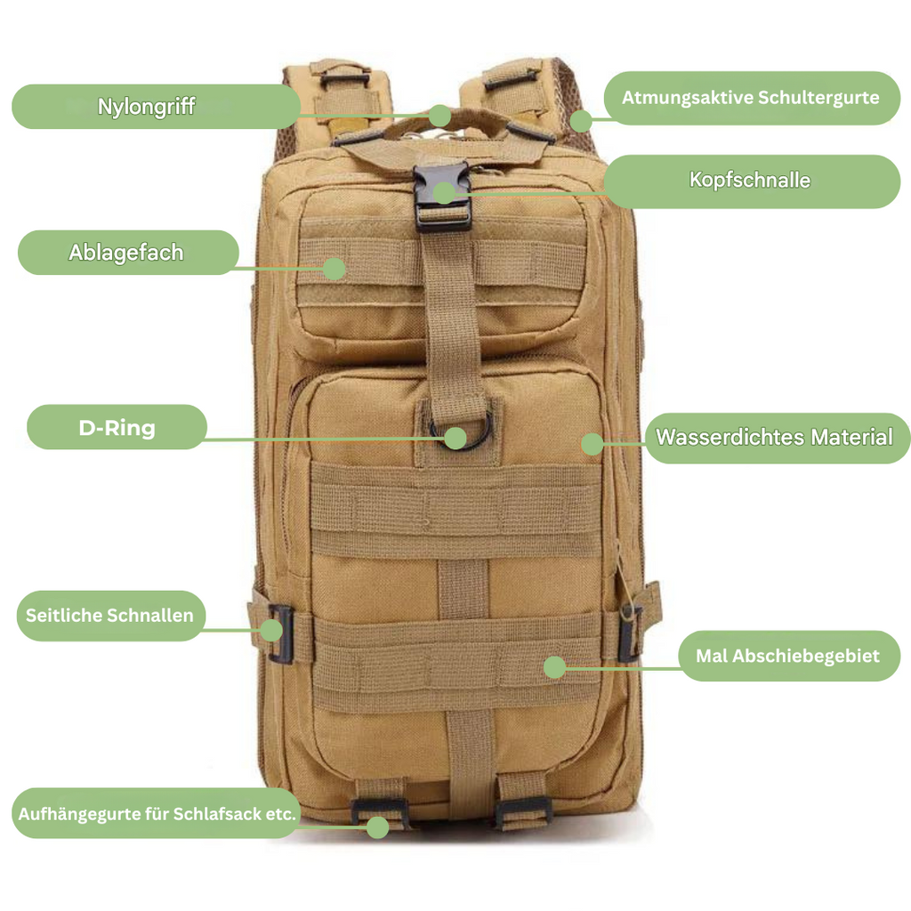 kaufsy | Wasserdichter Taktischer Rucksack – AdventurePack