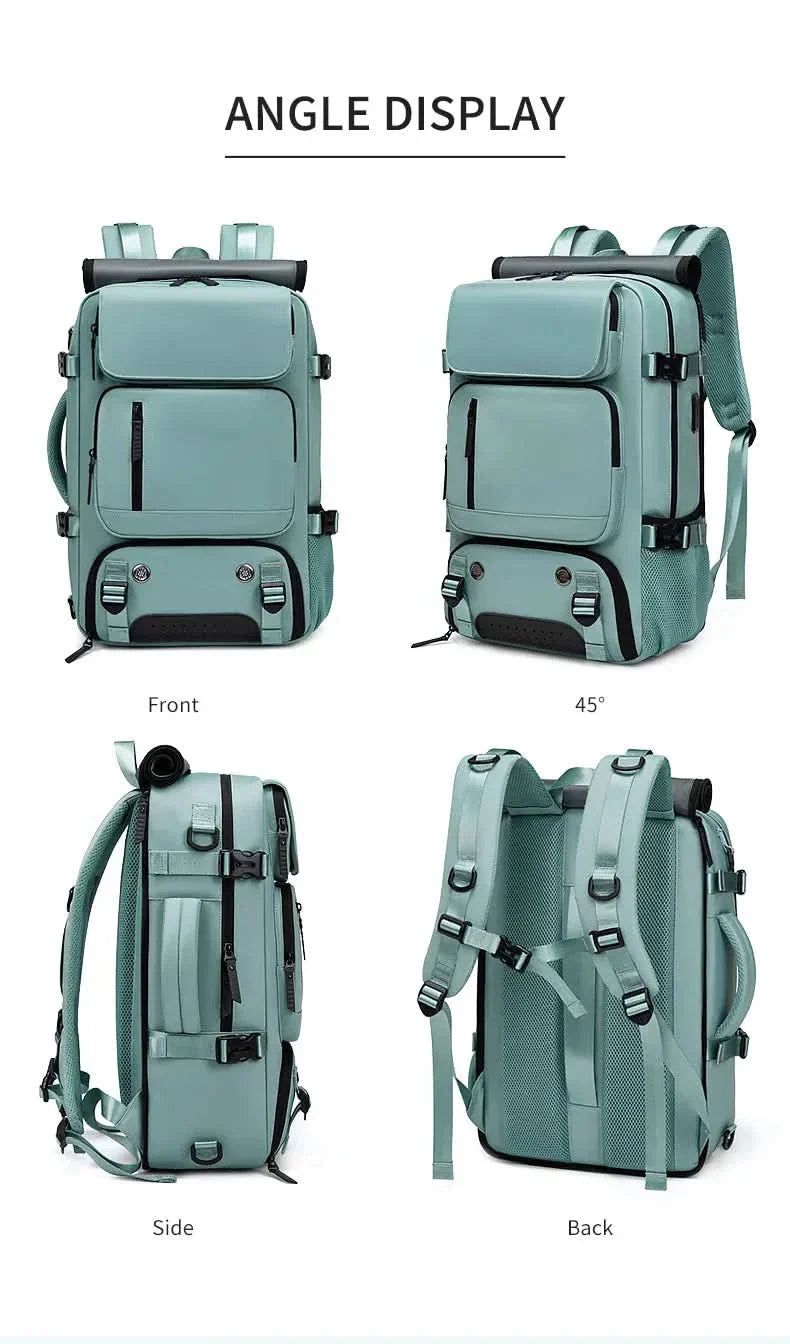 kaufsy | Großer wasserdichter Reiserrucksack mit USB-Anschluss