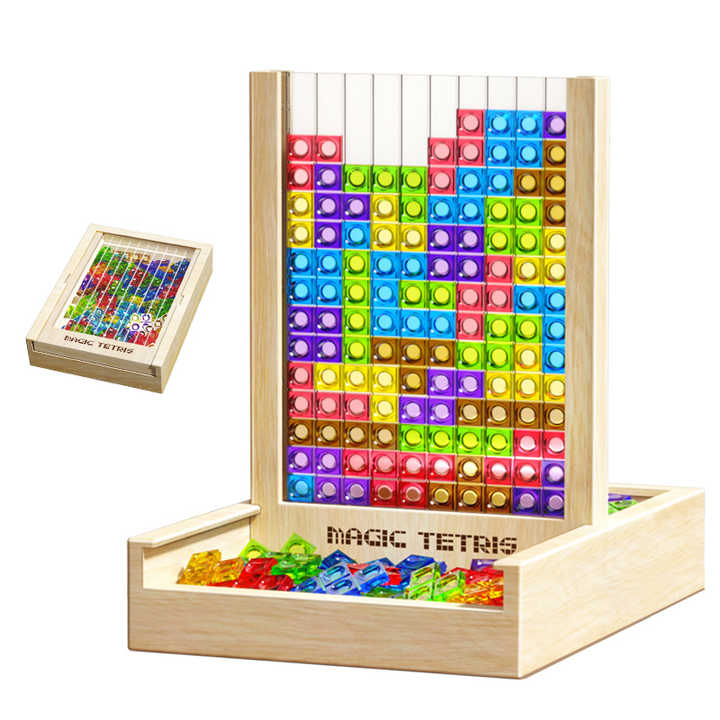 Magisches Tetris Spiel aus Holz (Standard Modell)