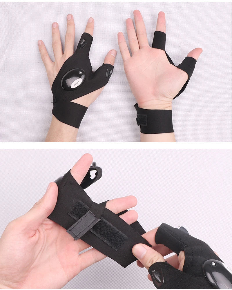 kaufsy | LED Taschenlampenhandschuhe