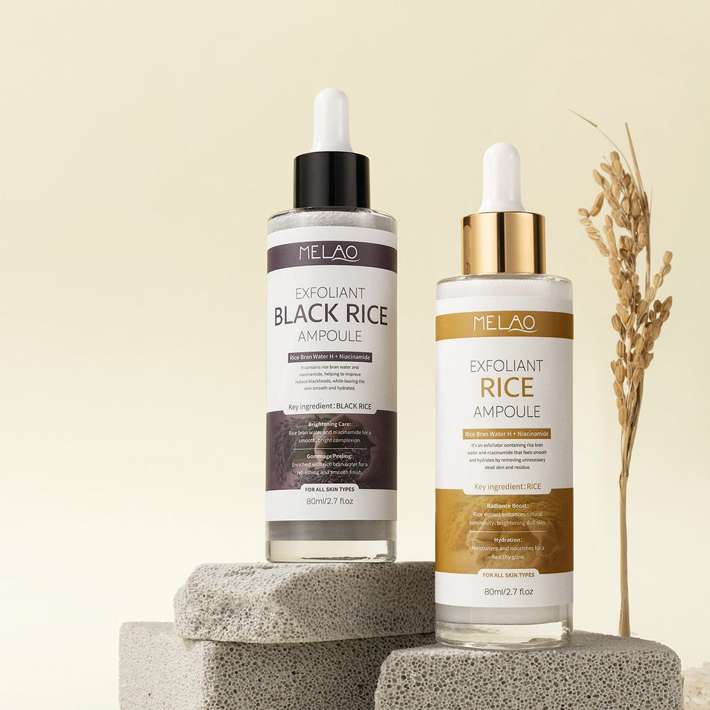 Reiswasser Peeling Ampulle, sanft, für Gesicht & Körper, empfindliche Haut