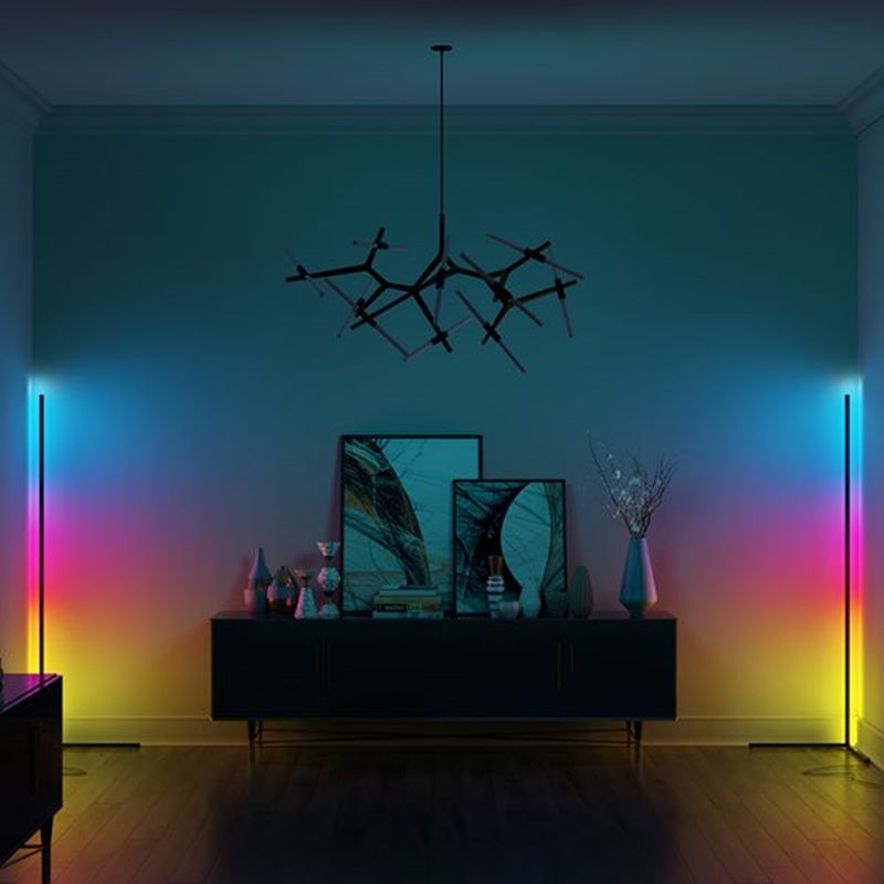 Schlanke LED Ecklampe, dimmbar, Wohnzimmer & Schlafzimmer