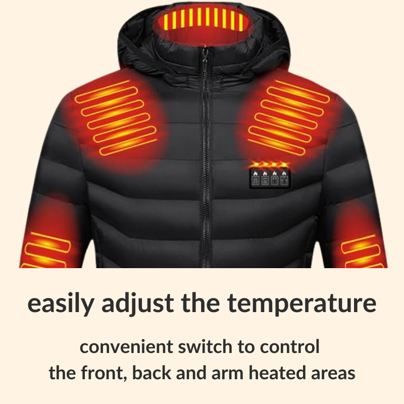 kaufsy | Herren- & Damen-Heizjacke – Beste wiederaufladbare beheizte Pufferjacke, leichte batteriebetriebene Winterjacke UK