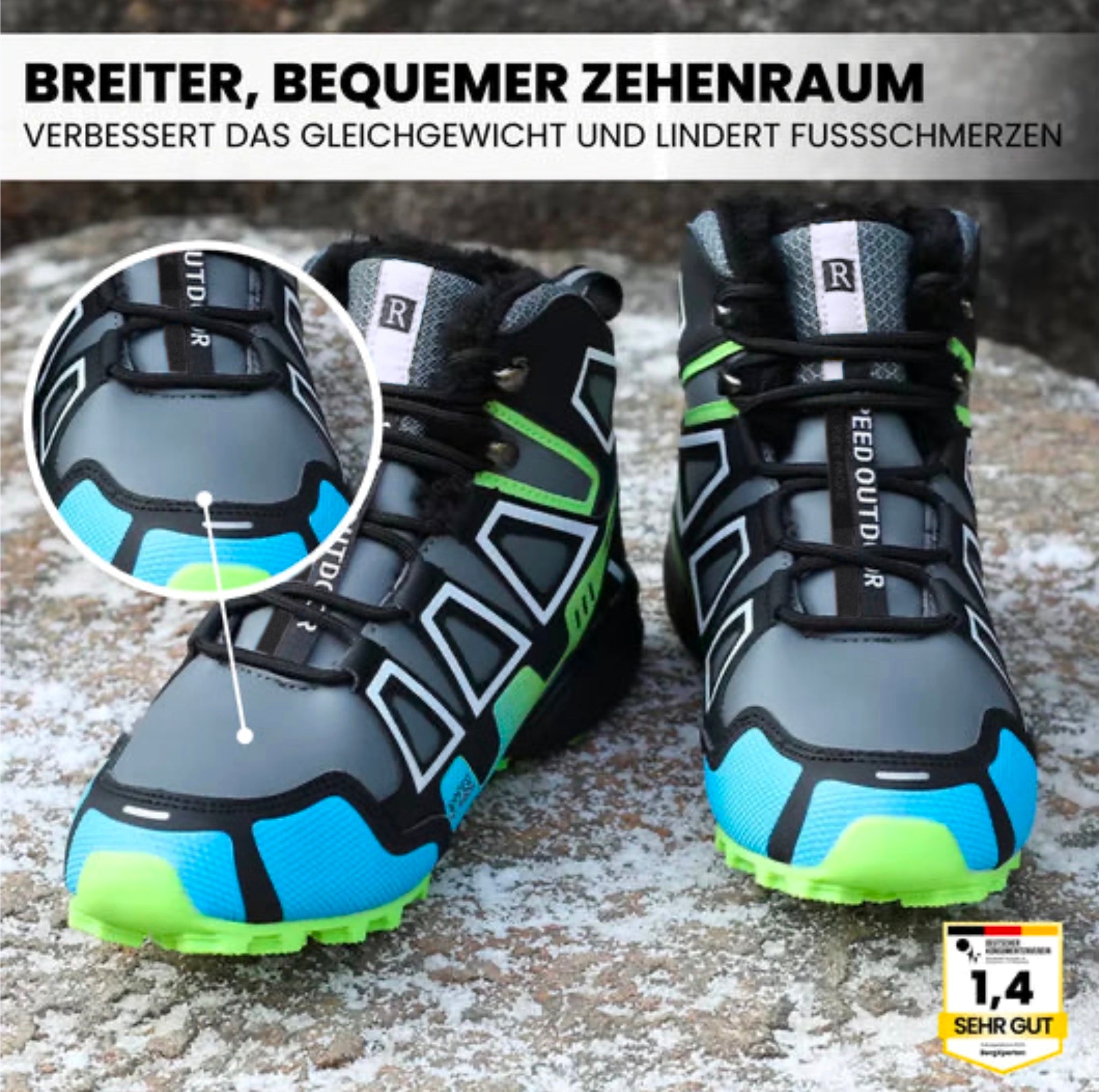 OrthoTrekking Pro Hallux – ergonomische Hallux Valgus Wander u.-Trekkingschuhe