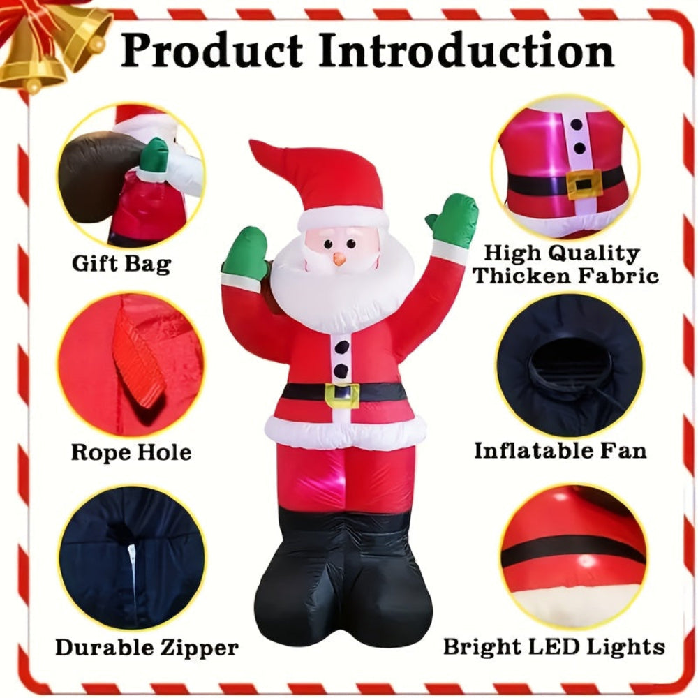 Outdoor Weihnachtsdekoration, aufblasbarer Claus LED Licht