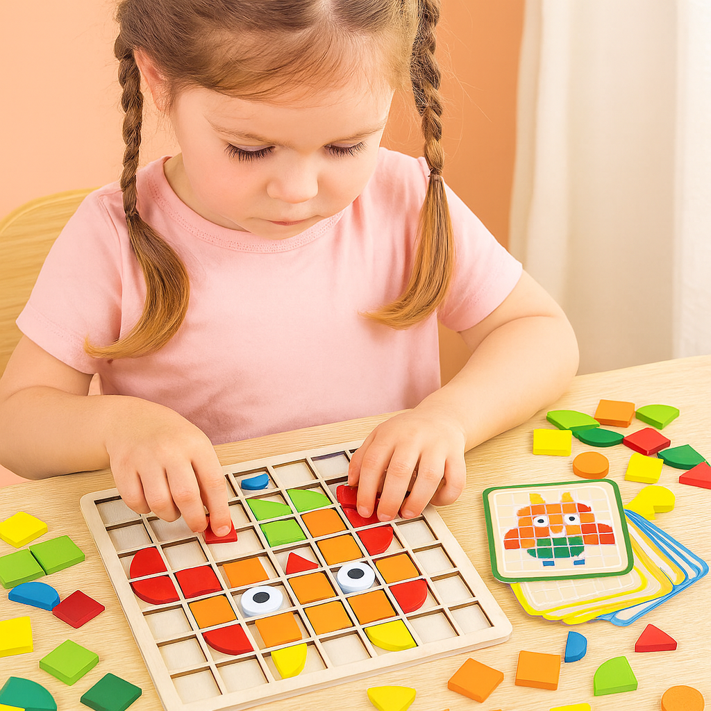 Puzzle Spielzeug aus Holz, Montessori Lernspiel für Kinder