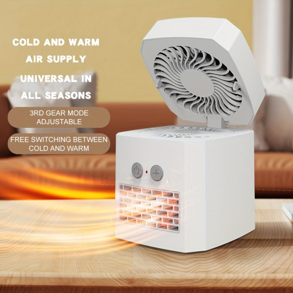 Mini Elektroheizer & Kühlventilator, tragbarer Desktop-Heizer