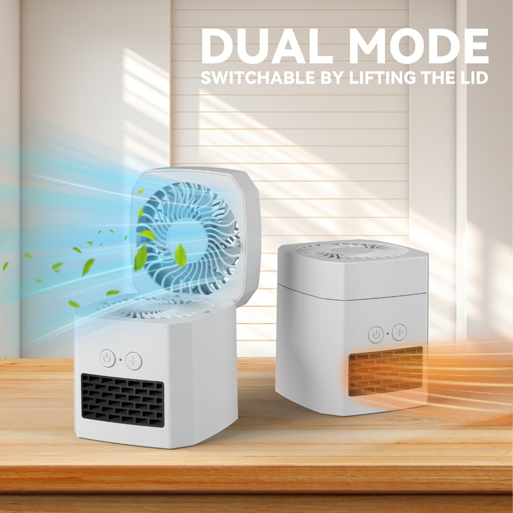 Mini Elektroheizer & Kühlventilator, tragbarer Desktop-Heizer