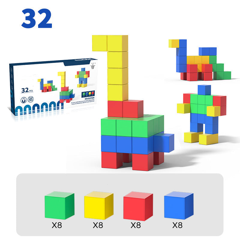 Kindersicheres Montessori Magnet Würfel Spielzeug
