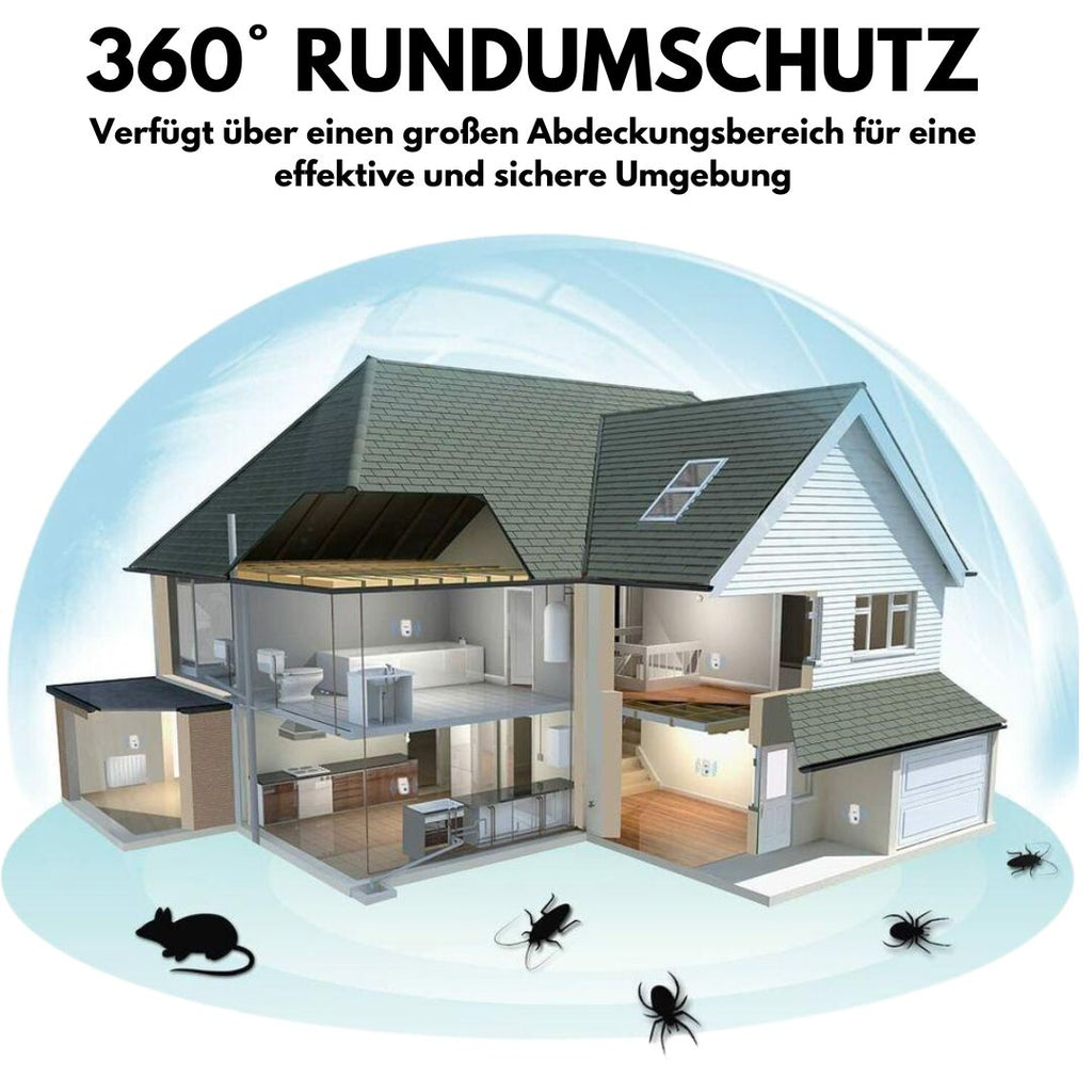 PestStop - Ultraschall-Abwehr gegen Mücken, Mäuse, Kakerlaken, Insekten, Ratten, Nagetiere, Fliegen, Ameisen