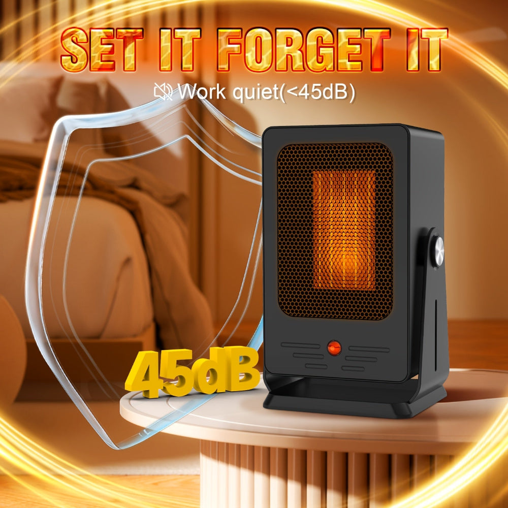 Tragbarer Elektroheizer mit verstellbarem Thermostat, kompakt