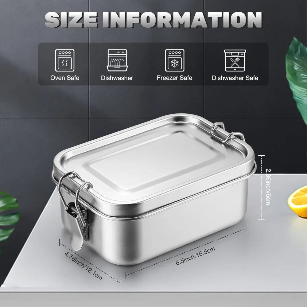 MealCraft – Bento-Lunchbox Edelstahl 800 ml mit Fächern auslaufsicher & spülmaschinenfest