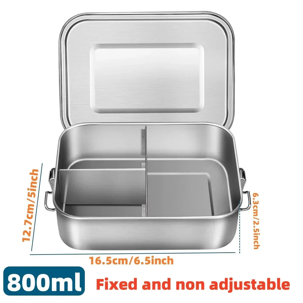MealCraft – Bento-Lunchbox Edelstahl 800 ml mit Fächern auslaufsicher & spülmaschinenfest